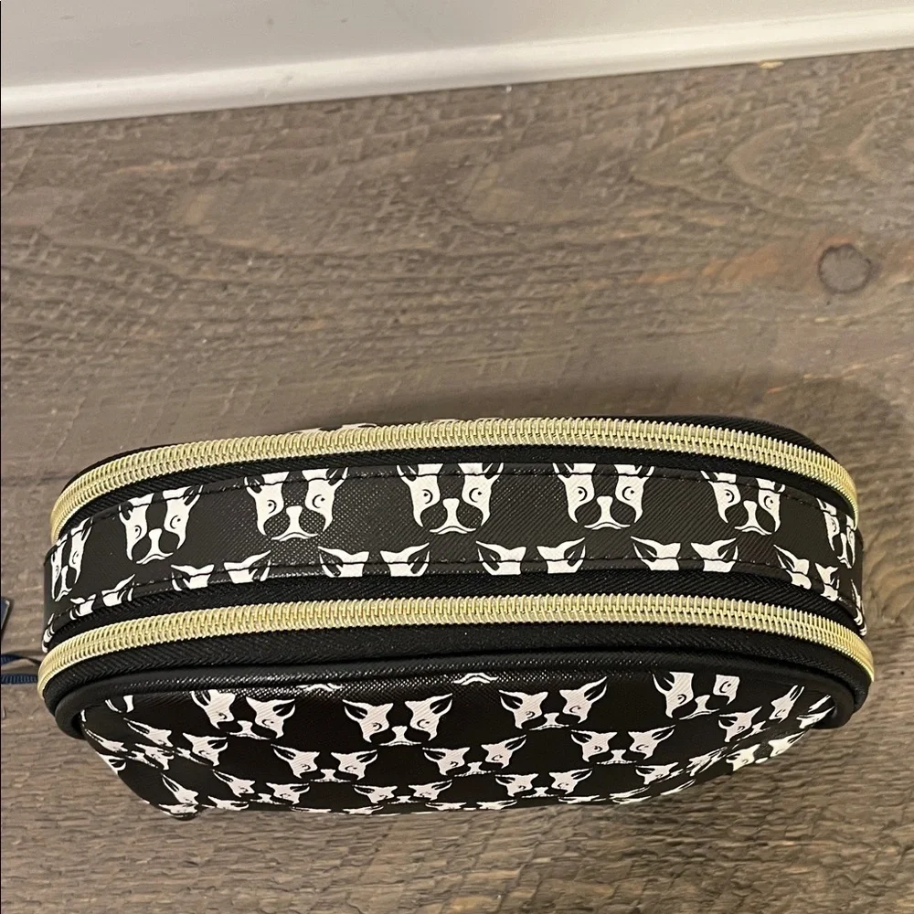 NWT - Dabney Lee - French Bulldogs Double Zippering Clutch Makeup Organizing - Picture 7 of 10